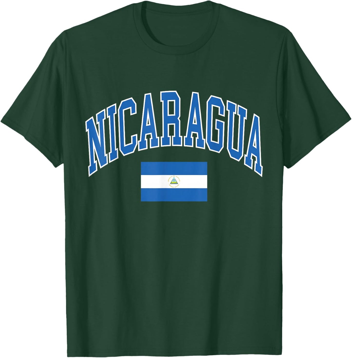 Nicaragua Flag T-Shirt - T-Shirt | Forest