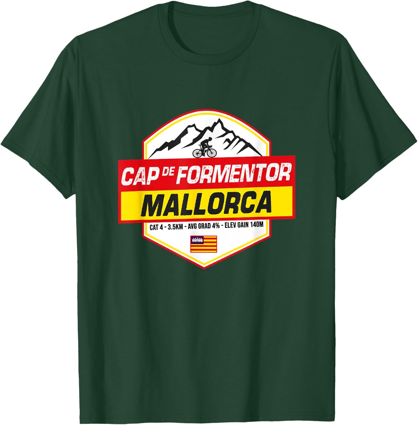 Cap de Formentor Cyclist Climb Mallorca Spain Cycling T-Shirt - T-Shirt | Forest