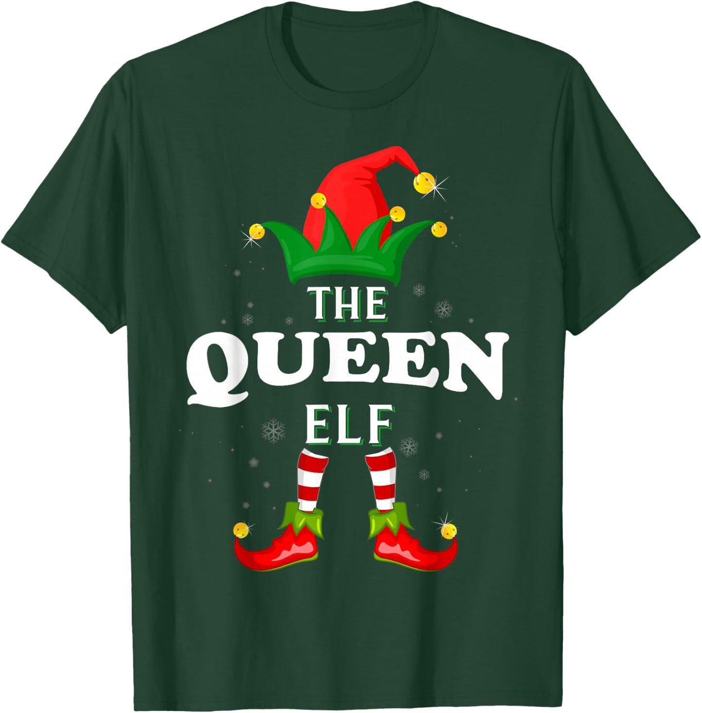 Xmas Queen Elf Family Matching Christmas Pajama T-Shirt - T-Shirt | Forest