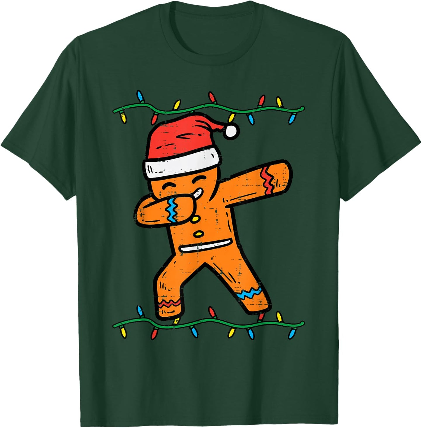 Dabbing Gingerbread Man Cookie Christmas Boys Men Kids Xmas T-Shirt - T-Shirt | Forest