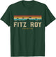 Fitz Roy Mountains Argentina Hiking Outdoors Retro T-Shirt - T-Shirt | Forest