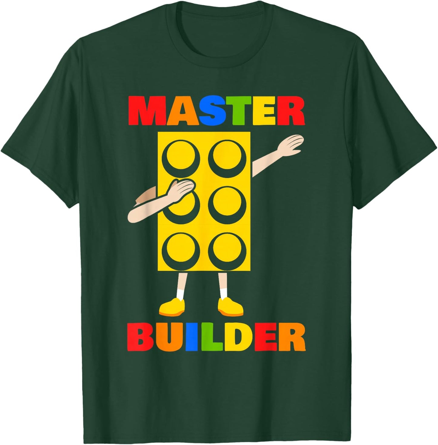 Master Builder Bricks Blocks Play Toys T-Shirt - T-Shirt | Forest