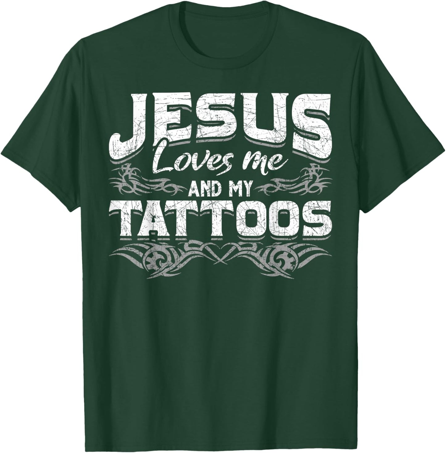 Inked Jesus Prayer Tattooed Christian Tattoo Artist Tattoo T-Shirt - T-Shirt | Forest