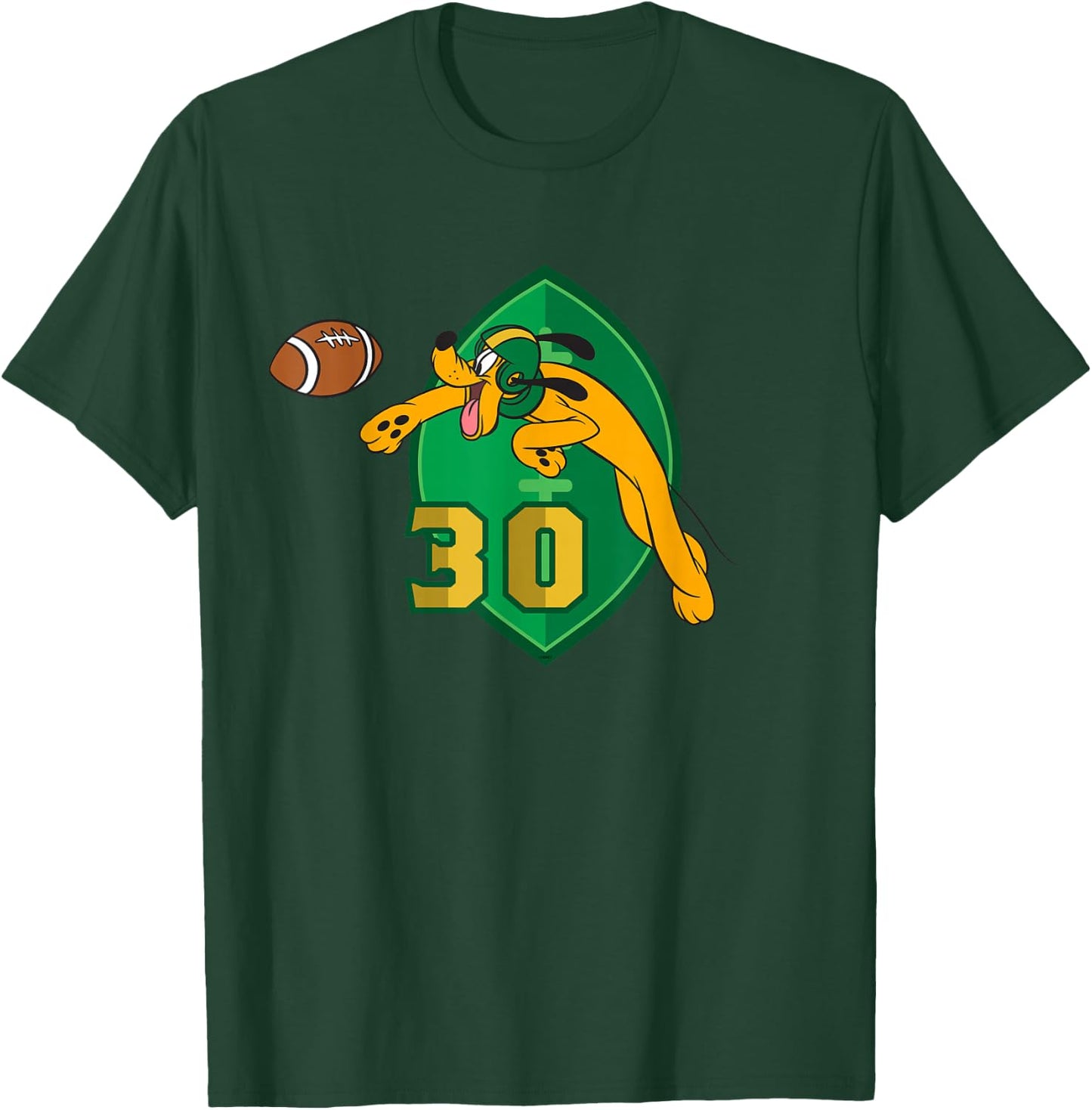 Disney Pluto #30 Football Catch Sports T-Shirt - T-Shirt | Forest