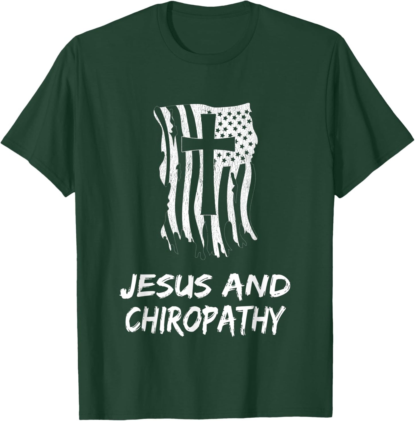Jesus And Chiropathy. Christian Chiropractors Design T-Shirt - T-Shirt | Forest