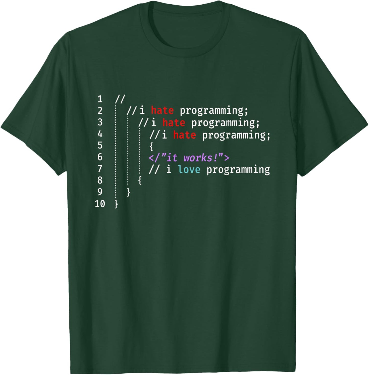 BORN IN 1963 I Hate I Love Programming Funny Coder Humor IT Programmers T-Shirt - T-Shirt | Forest
