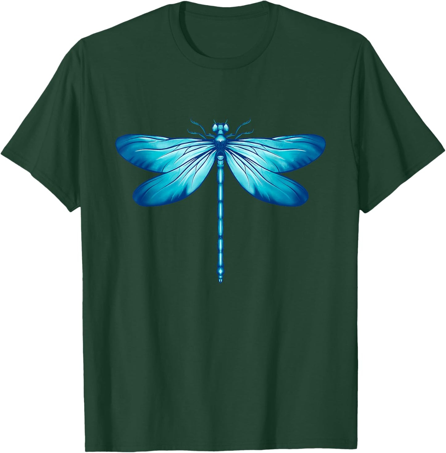 Blue Dragonfly - Insect Wildlife Animal Lover Entomologist T-Shirt - T-Shirt | Forest