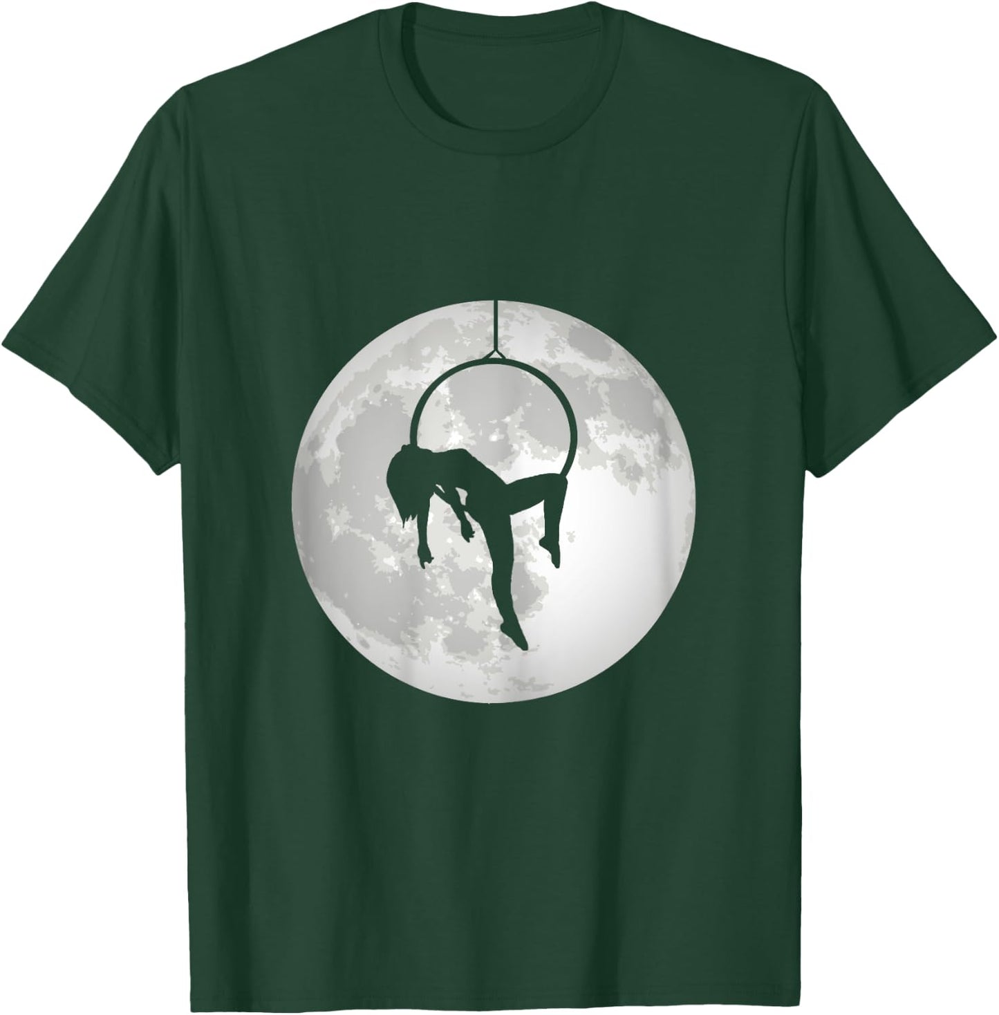 Aerial Moon Aerial Yoga Circus Lyra Trapeze Aerial Silk T-Shirt - T-Shirt | Forest