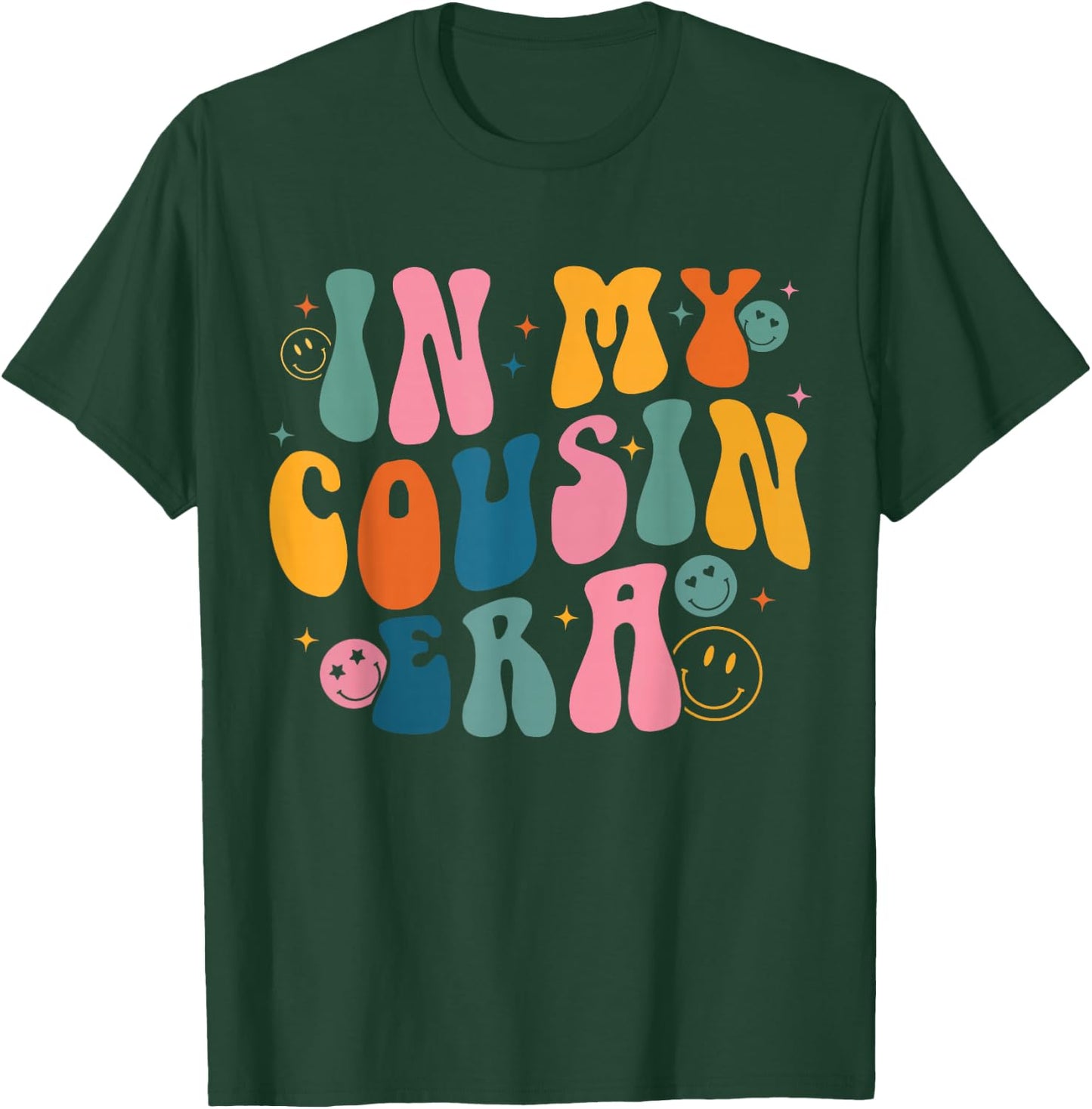 Retro Groovy In My Cousin Era, Funny Cool Cousin Toddler Kid T-Shirt - T-Shirt | Forest