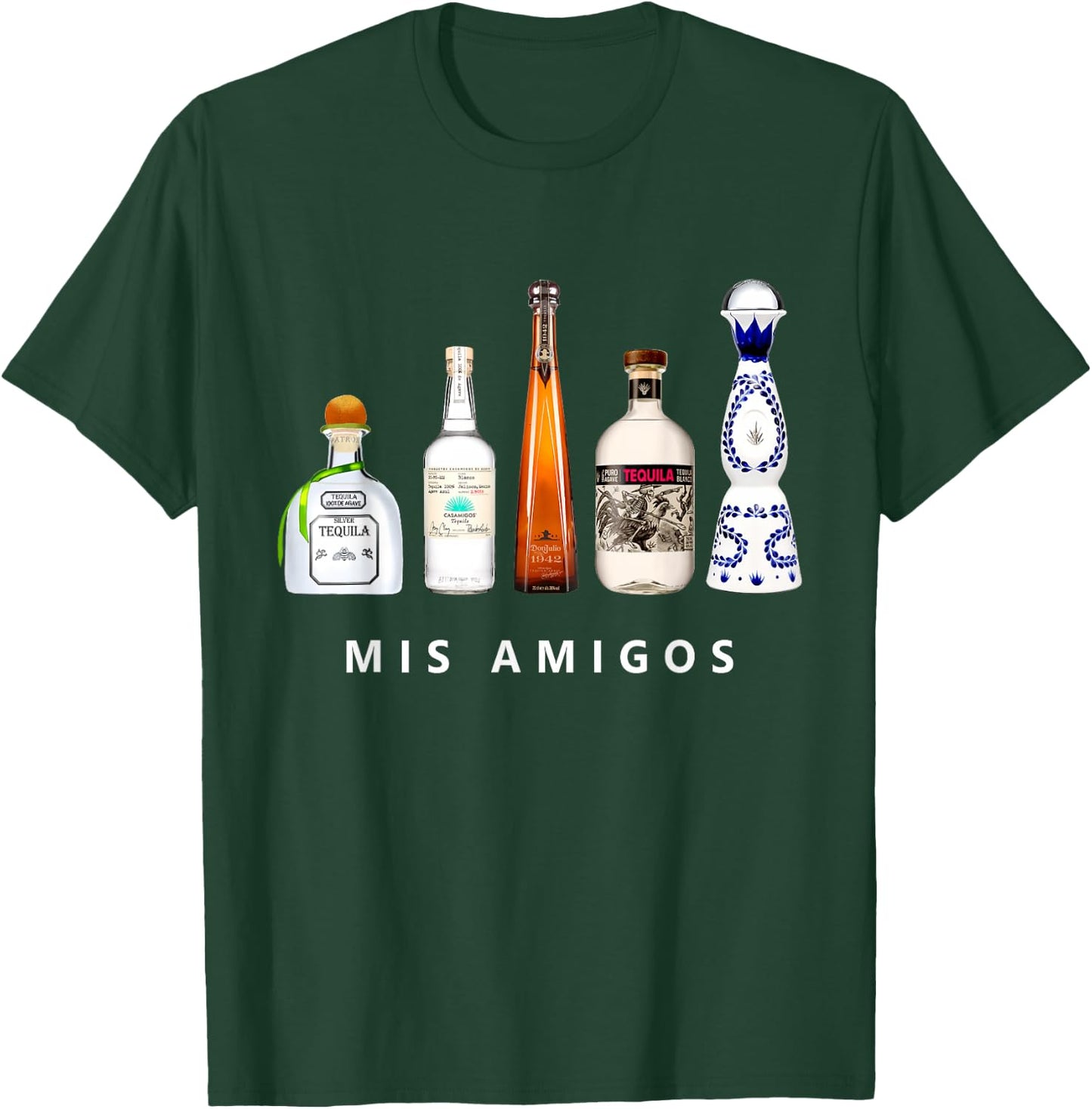 Mis Amigos Tequila Funny Cinco De Mayo Mexican Party T-Shirt - T-Shirt | Forest