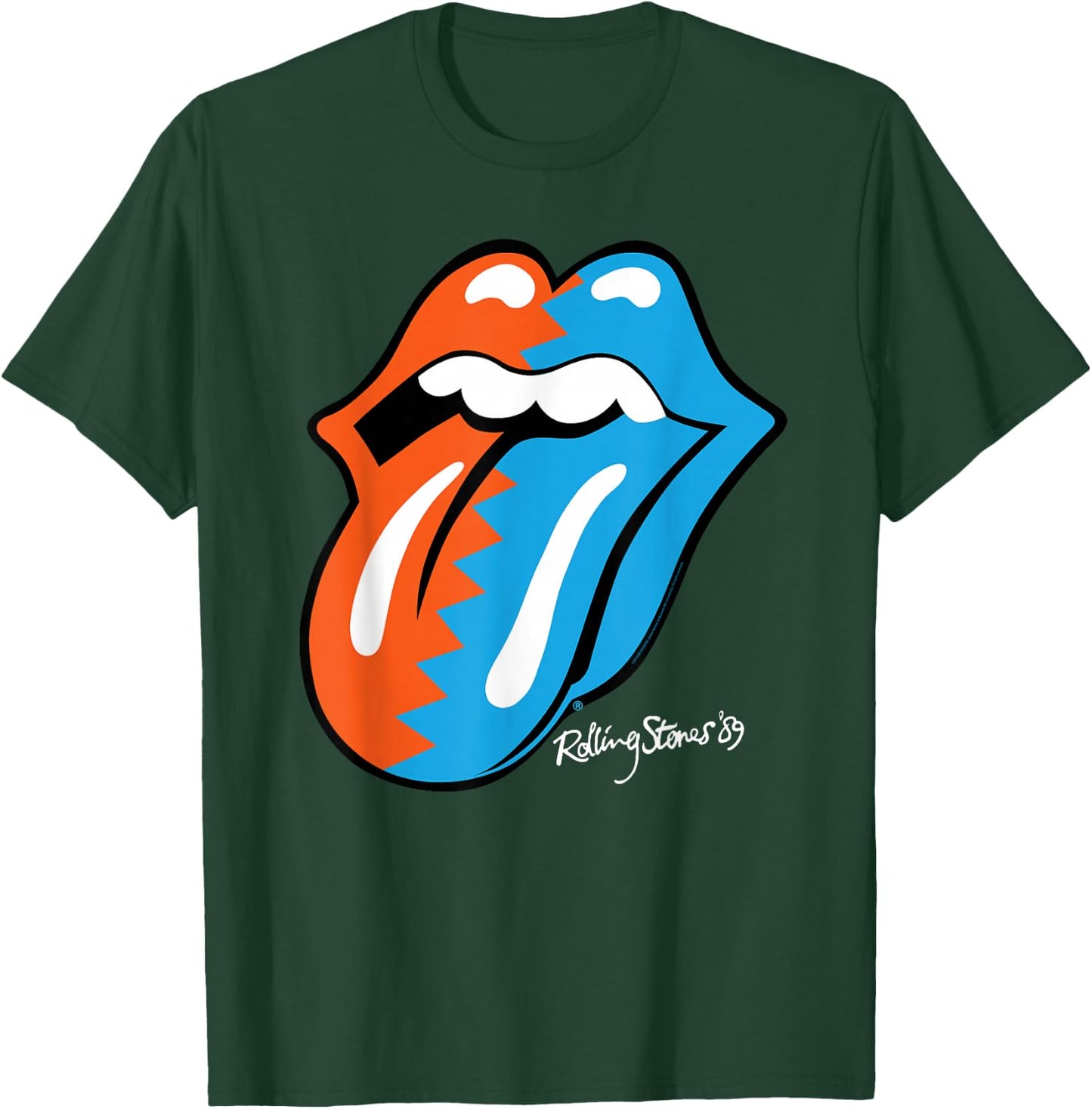 The Rolling Stones Zig Zag 89 Tongue T-Shirt - T-Shirt | Forest