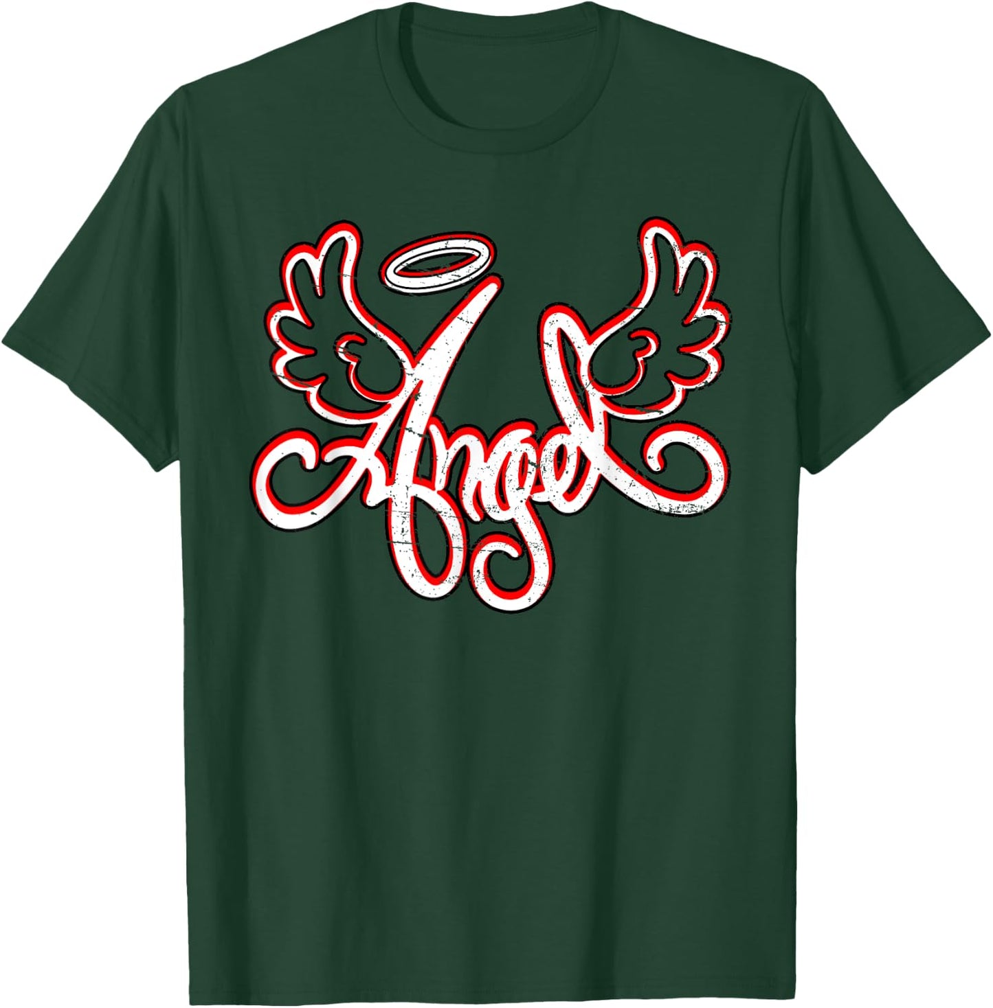 Retro 90s 00s Throwback Angel Wings Y2K aesthetic T-Shirt - T-Shirt | Forest