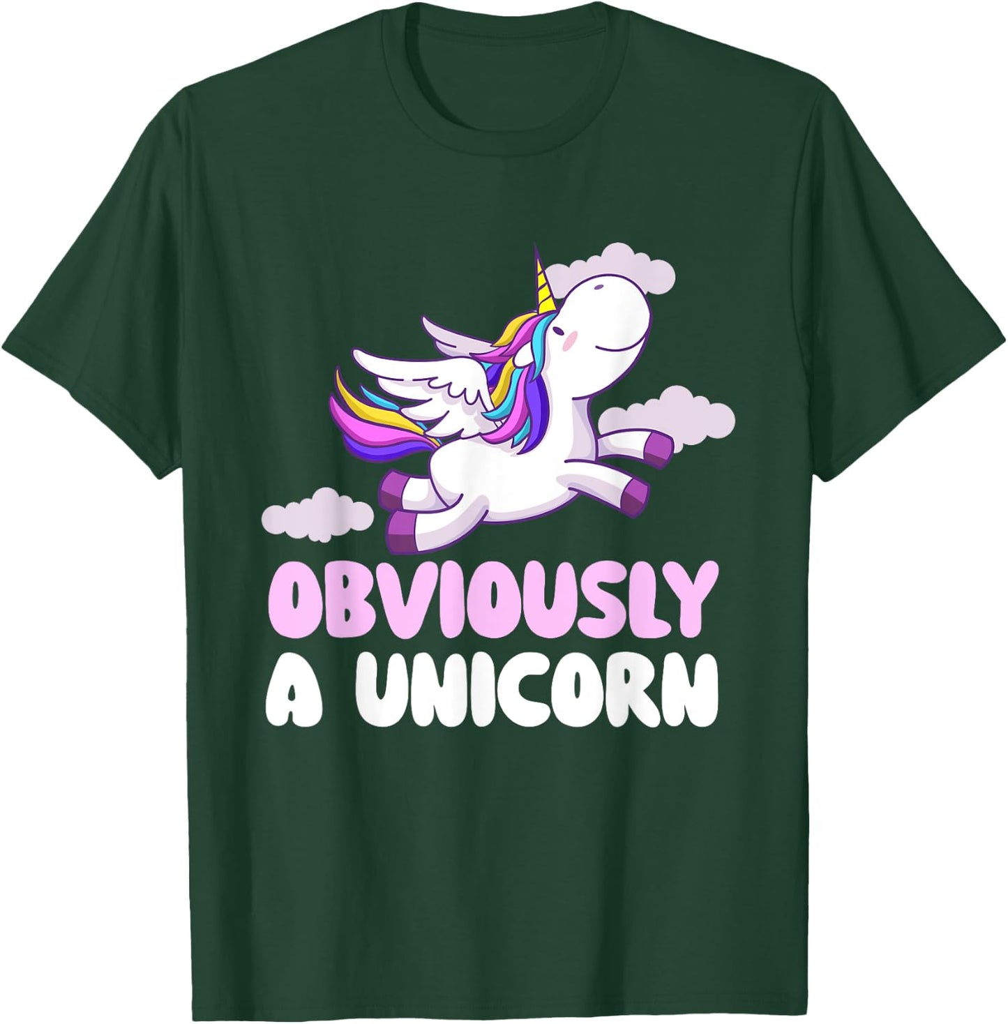 Obviously A Unicorn - Rainbow Unicorn Mystical Creature T-Shirt - T-Shirt | Forest