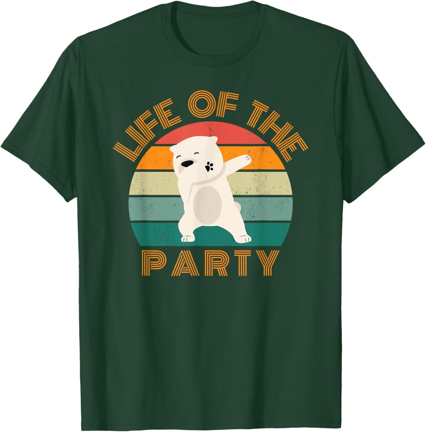 Life of the party, dabbing polar bear, birthday, Christmas T-Shirt - T-Shirt | Forest