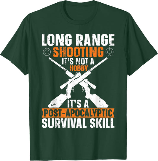 Long-Range Shooting A Post-Apocalyptic Survival Skill Men T-Shirt - T-Shirt | Forest