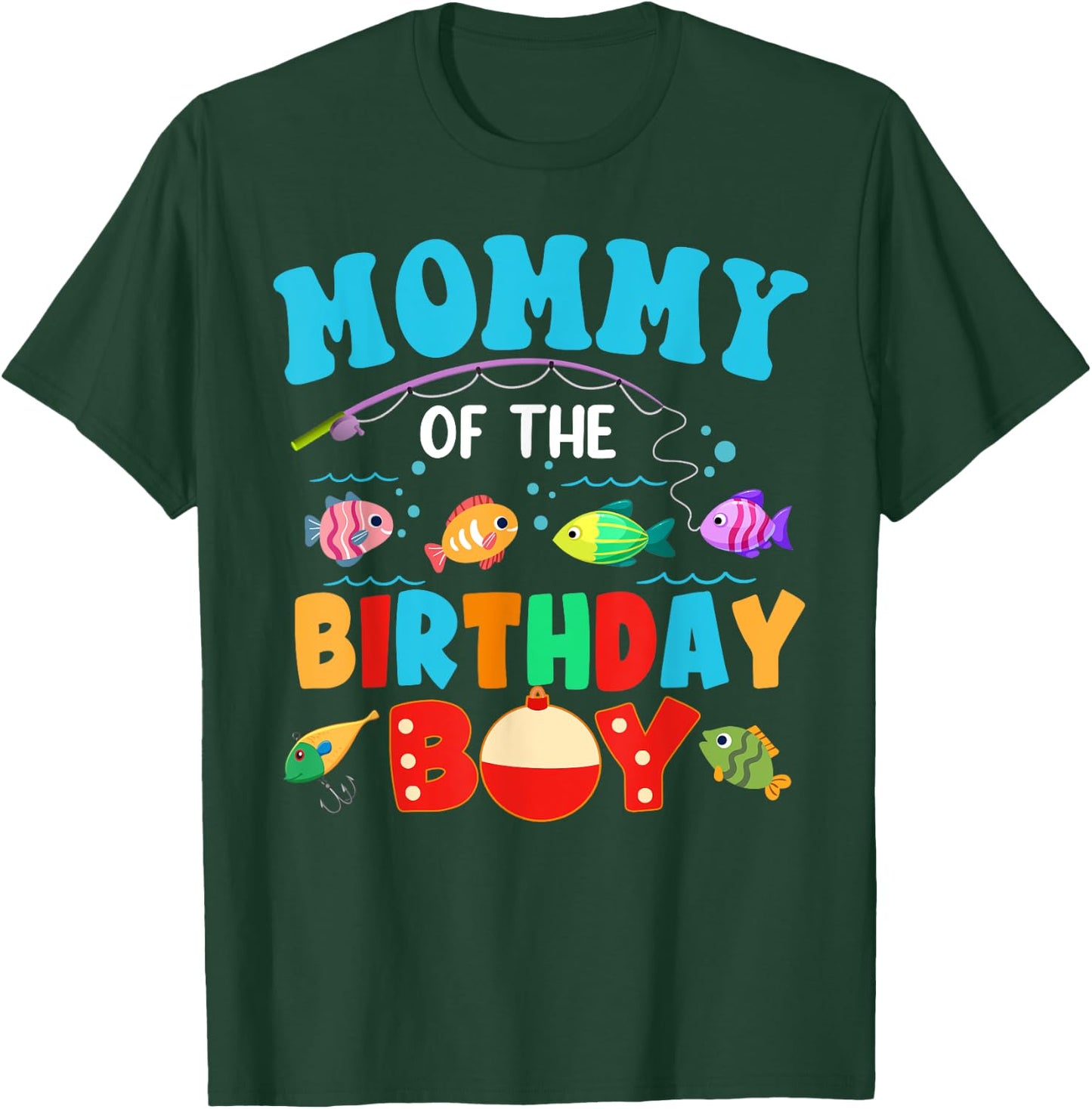 Mommy Of The Birthday Boy Sea Fish Ocean Animals Aquarium T-Shirt - T-Shirt | Forest