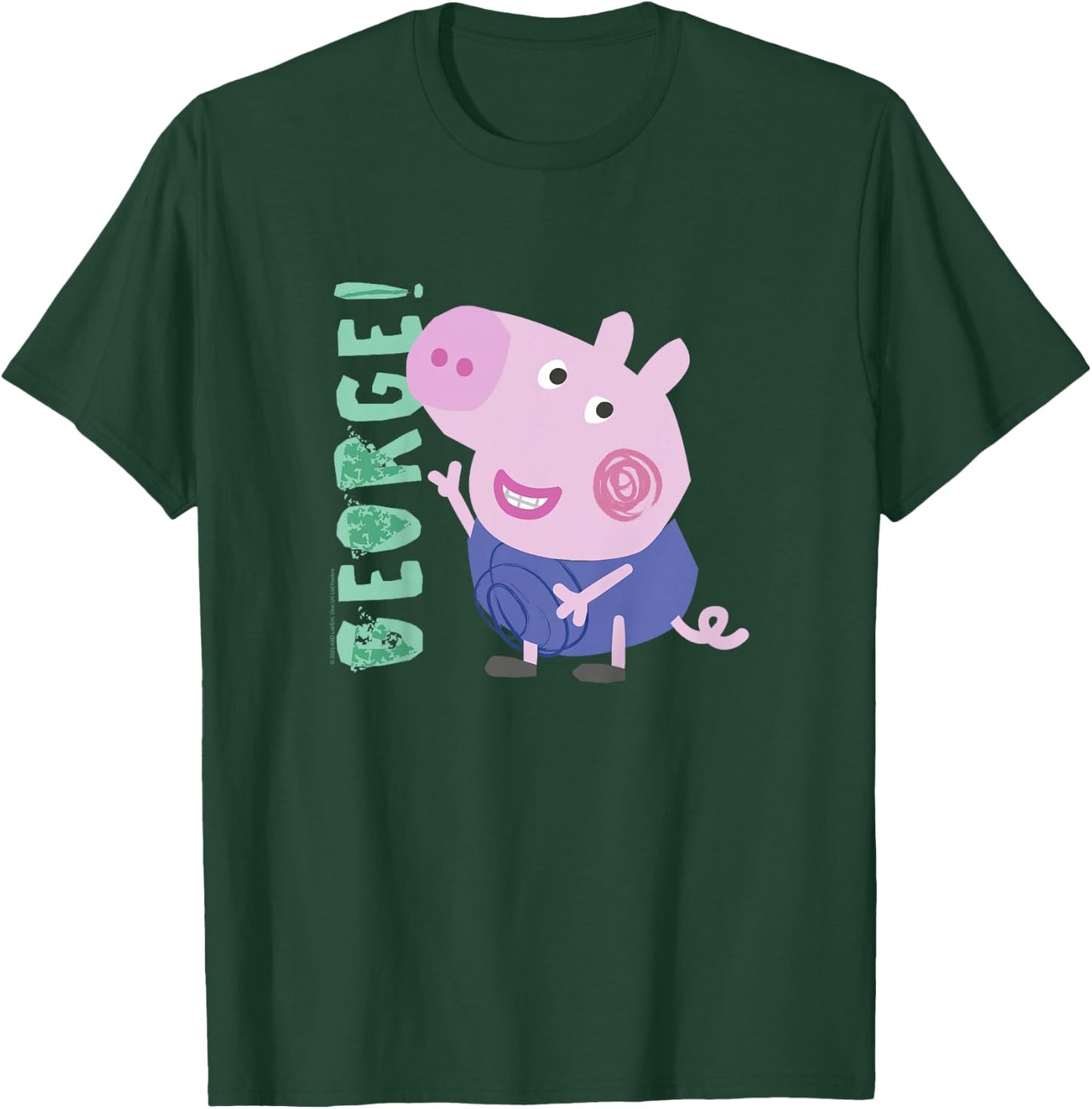 Peppa Pig George! Text Full Body Smiling Portrait T-Shirt - T-Shirt | Forest