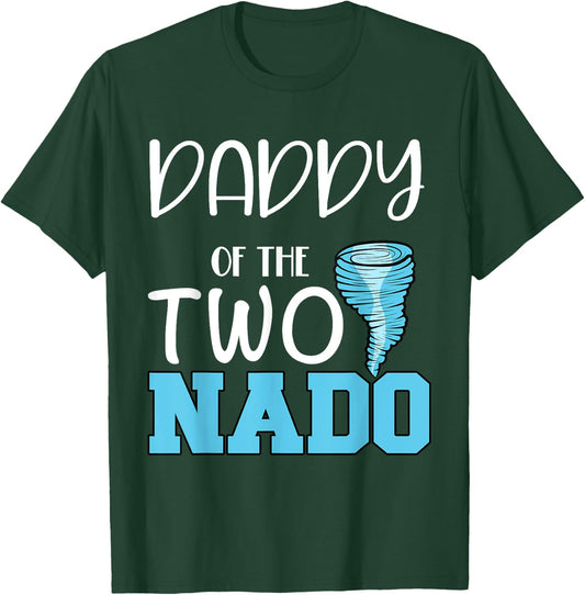 Daddy of the Two-nado Tornado Themed 2nd Birthday Party T-Shirt - T-Shirt | Forest