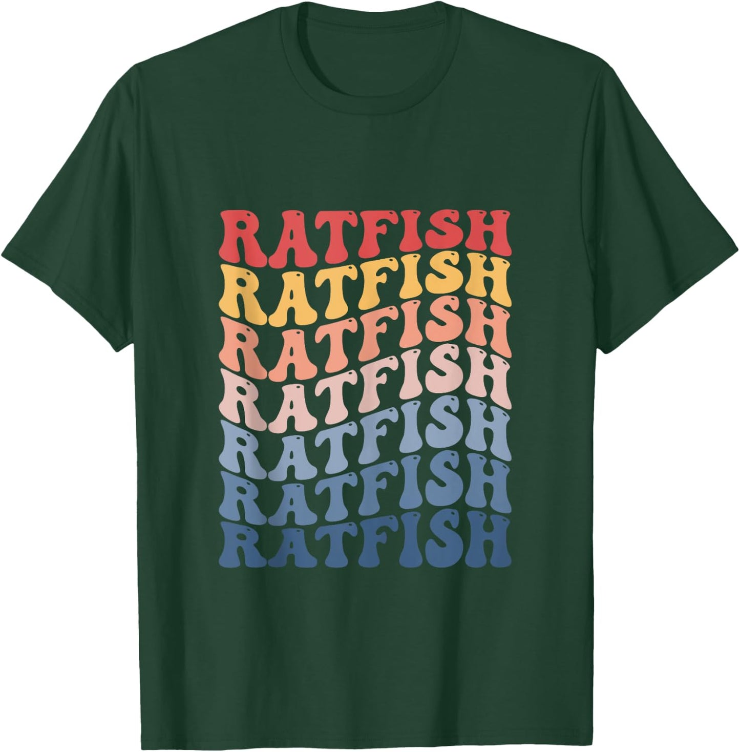 Ratfish Groovy Retro Fish T-Shirt - T-Shirt | Forest