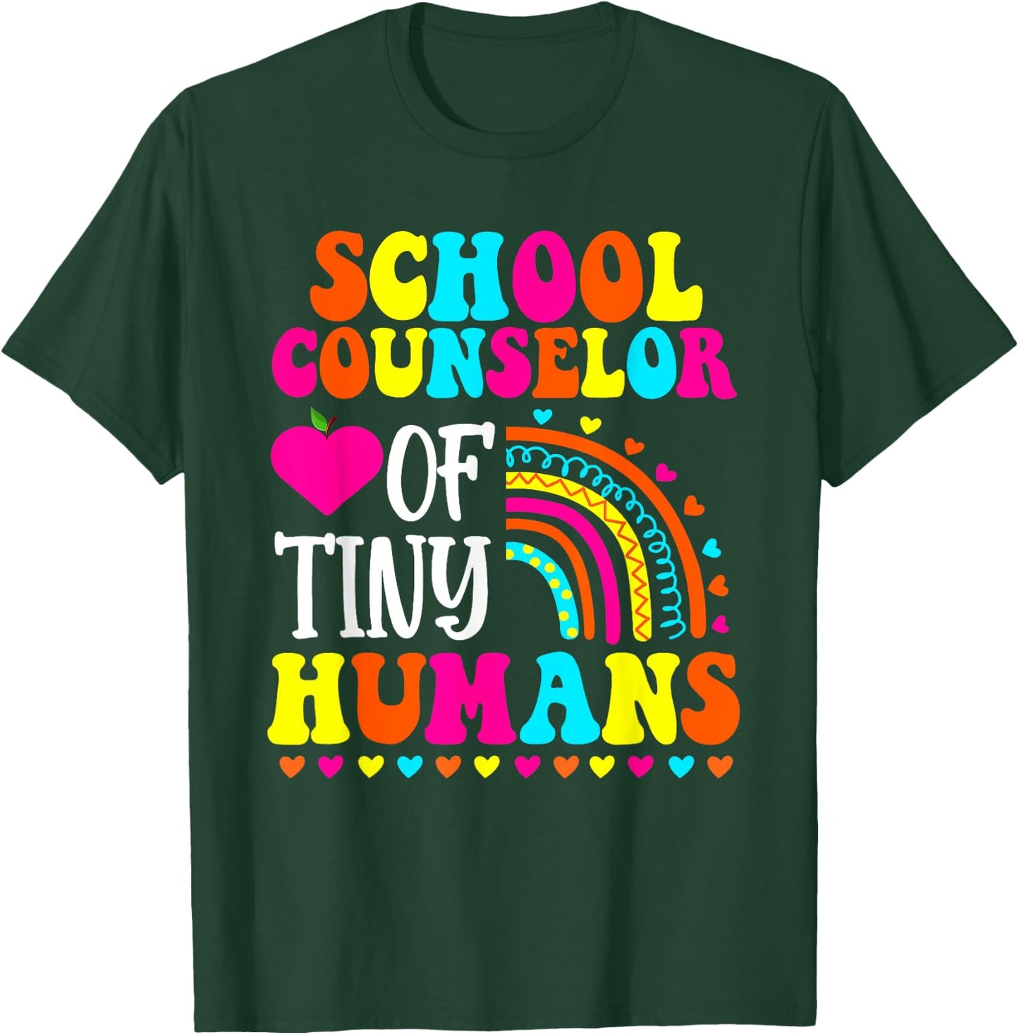 Boho School Counselor Of Tiny Humans First Day Of School T-Shirt - T-Shirt | Forest