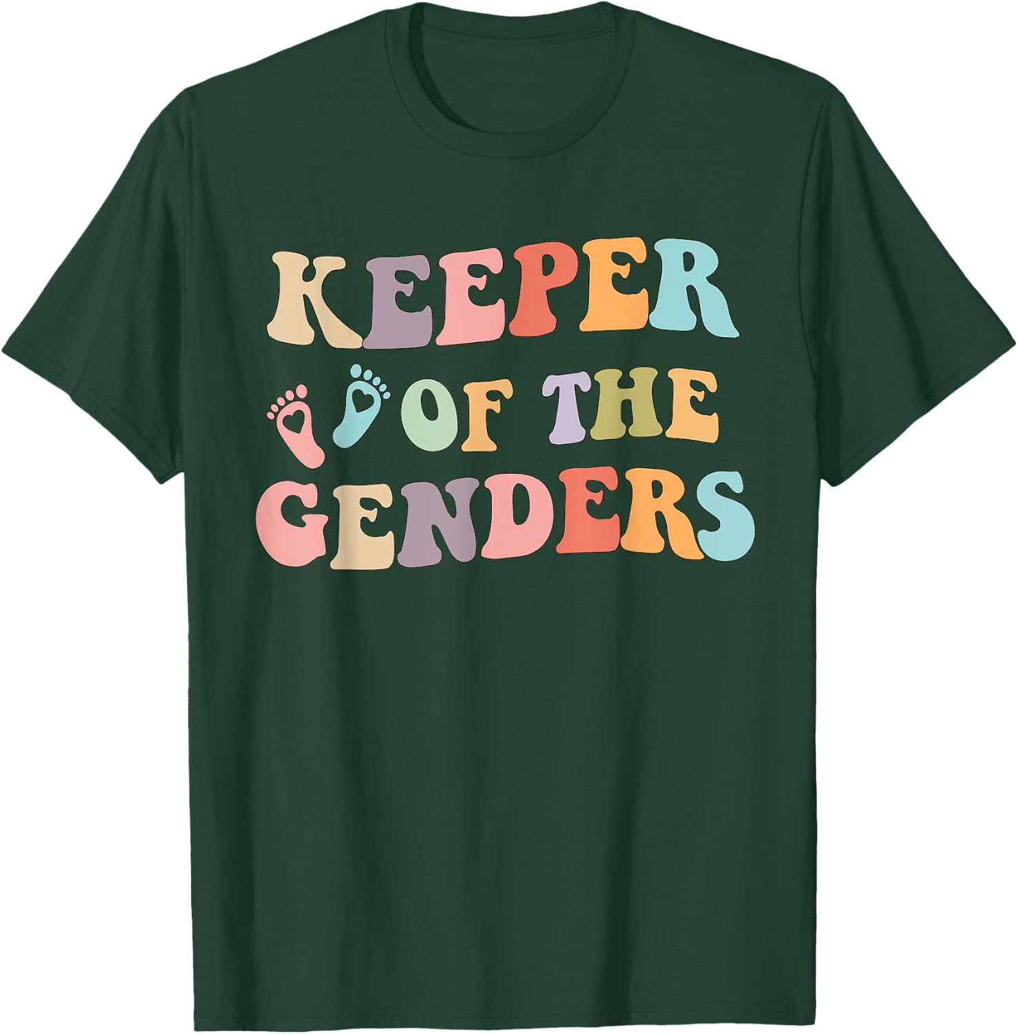 Gender Reveal Keeper of the Genders for twin keeper T-Shirt - T-Shirt | Forest