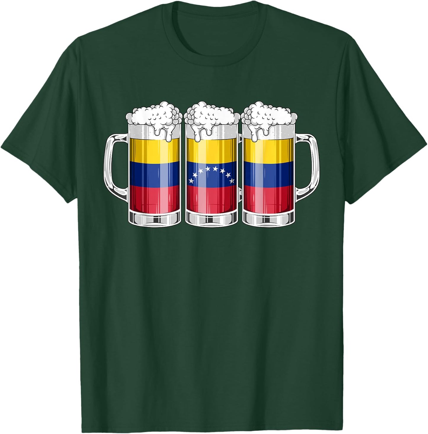 Beer Venezuelan Shirt - Beer Venezuela Flag Patriotic Men T-Shirt - T-Shirt | Forest
