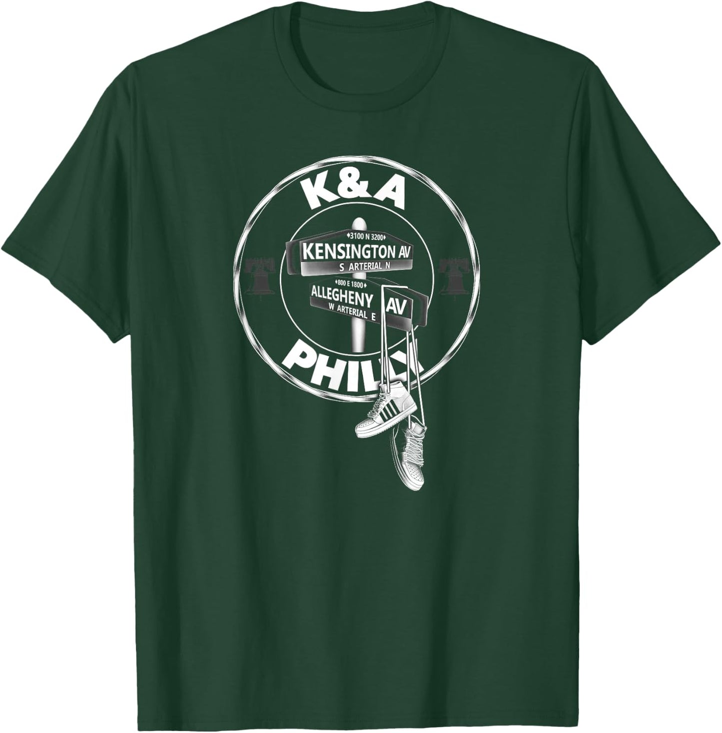 Kensington and Allegheny Ave K&A Philadelphia PA 19134 T-Shirt - T-Shirt | Forest
