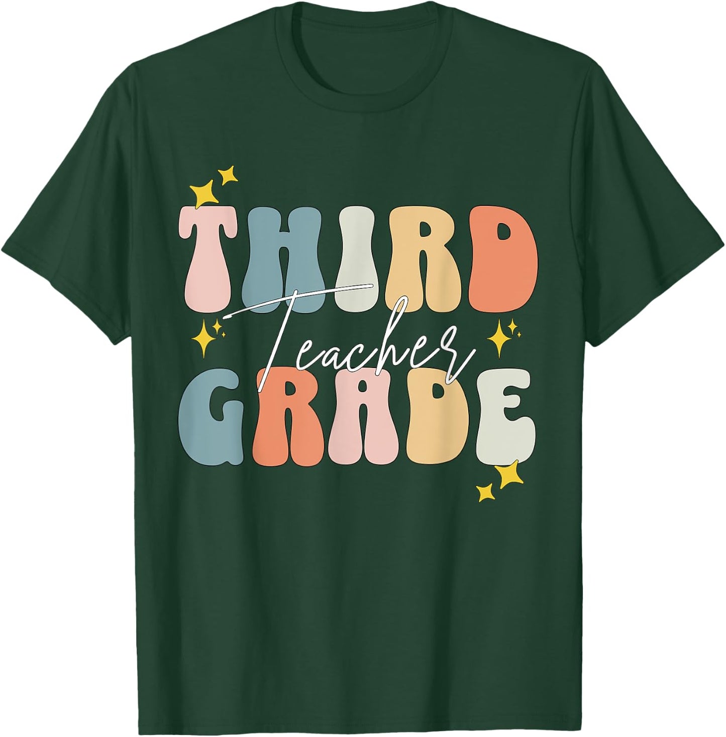 Third Grade Teacher 3rd Grade back to school T-Shirt - T-Shirt | Forest