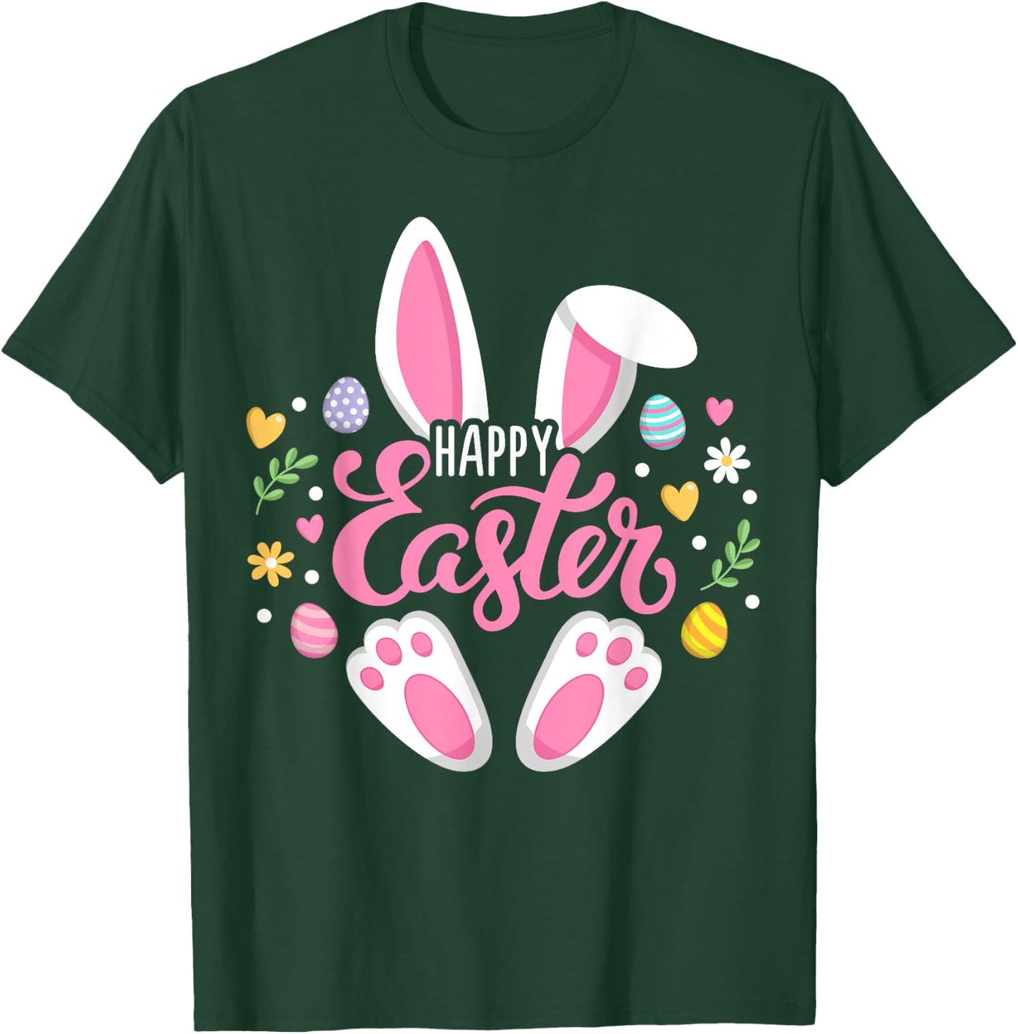 Happy Easter Bunny Easter Egg Hunt Squad Easter Women Family T-Shirt - T-Shirt | Forest