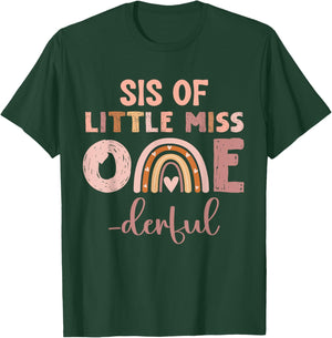 Boho Sis of Miss Onederful 1st Birthday Girl Cute T-Shirt - T-Shirt | Forest