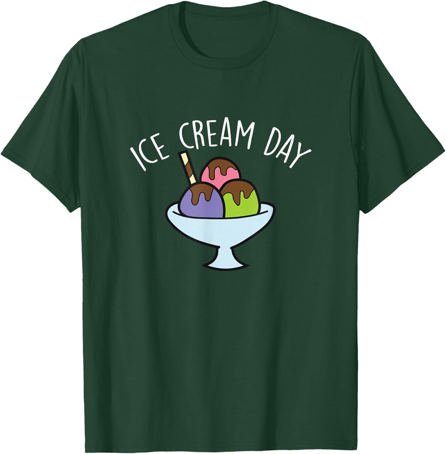 Ice Cream Day Gelato Summer Funny Ice Cream Men Women Girls Kids T-Shirt - T-Shirt | Forest