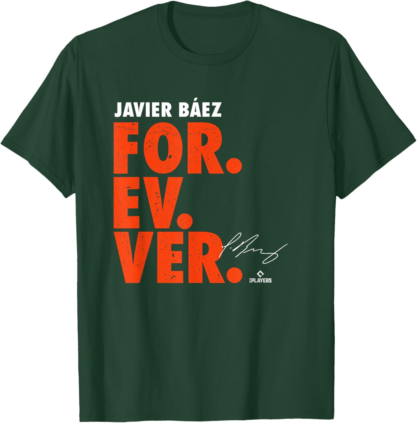 Javier Baez Forever Baseball Javier Baez Detroit MLBPA T-Shirt - T-Shirt | Forest