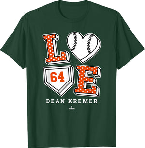 Love Dean Kremer Baltimore MLBPA T-Shirt - T-Shirt | Forest