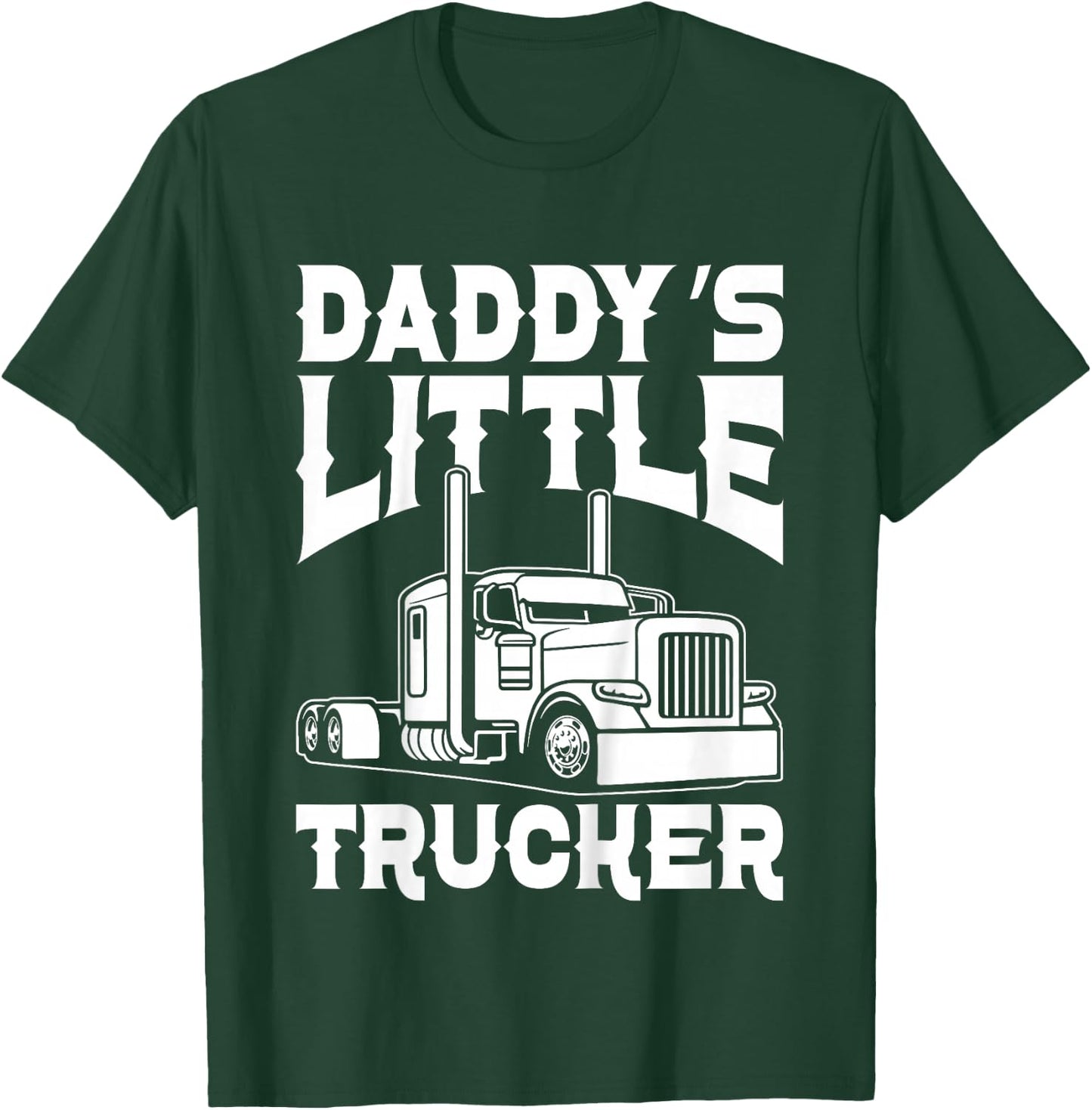 Kids Toddler Boys Semi truck Daddy's little trucker T-Shirt - T-Shirt | Forest