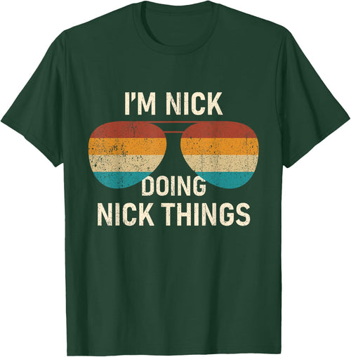 I'm Nick Doing Nick Things Retro Sunglass Funny Personalized