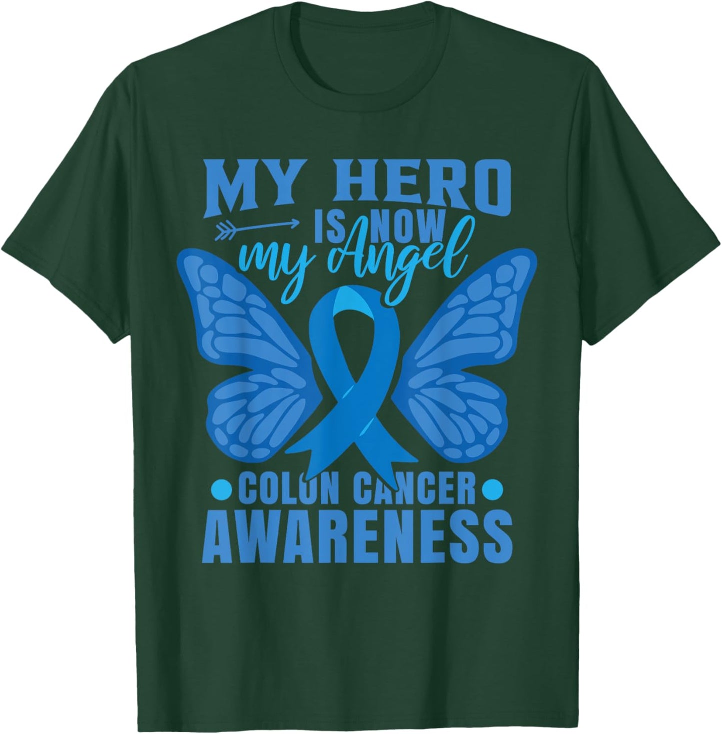 Colon Cancer Butterfly T-Shirt - T-Shirt | Forest
