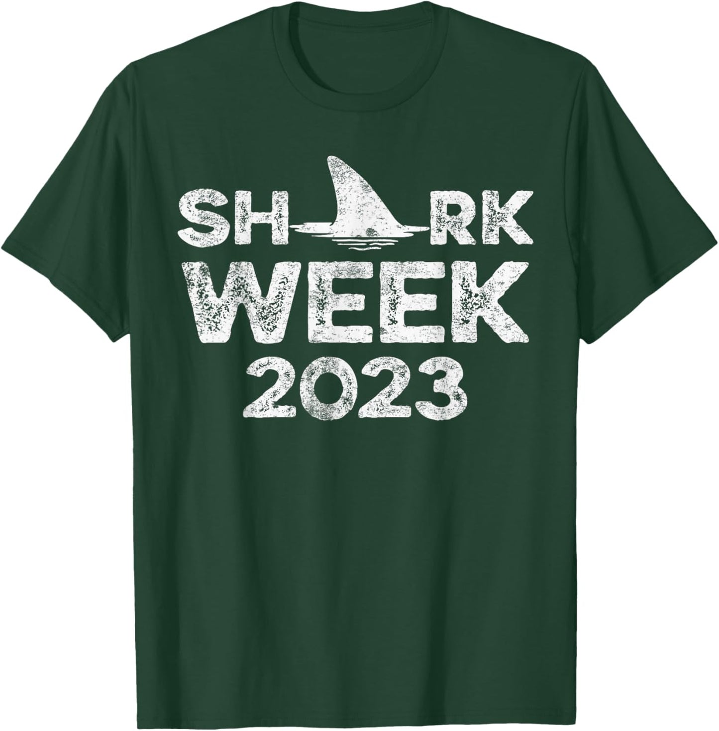 Retro Shark Fin Week 2023 Lovers Animal Ocean Trip Biologist T-Shirt - T-Shirt | Forest