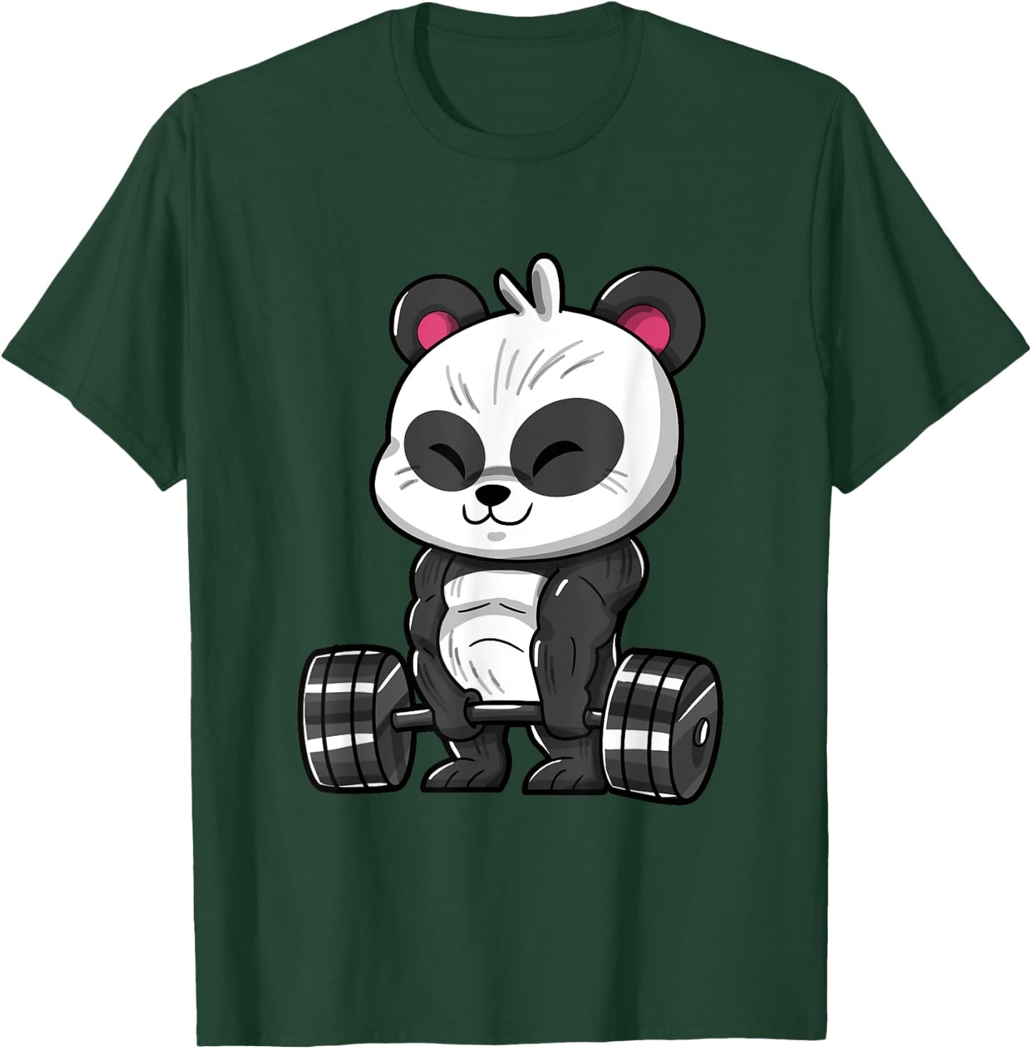 Weightlifting Panda Workout Bodybuilder Fitness Gym Panda T-Shirt - T-Shirt | Forest