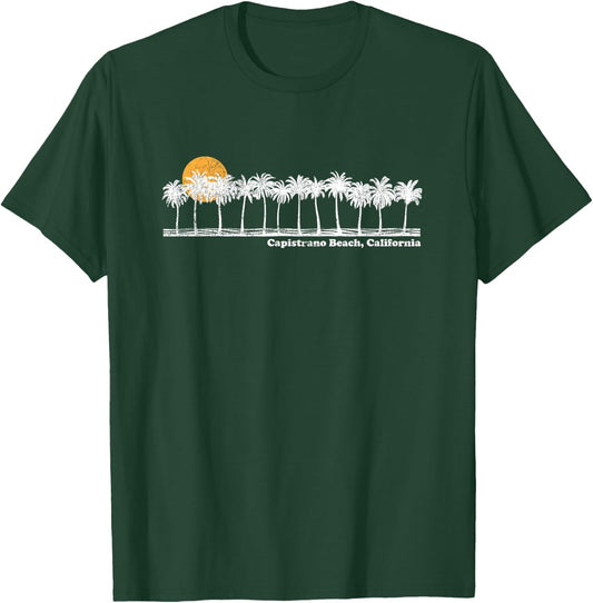 Capistrano Beach Vintage 70s Retro Throwback Design T-Shirt - T-Shirt | Forest