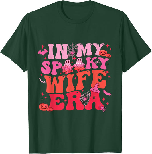In My Spooky Wife Era Halloween Groovy Funny Ghost Spooky T-Shirt - T-Shirt | Forest
