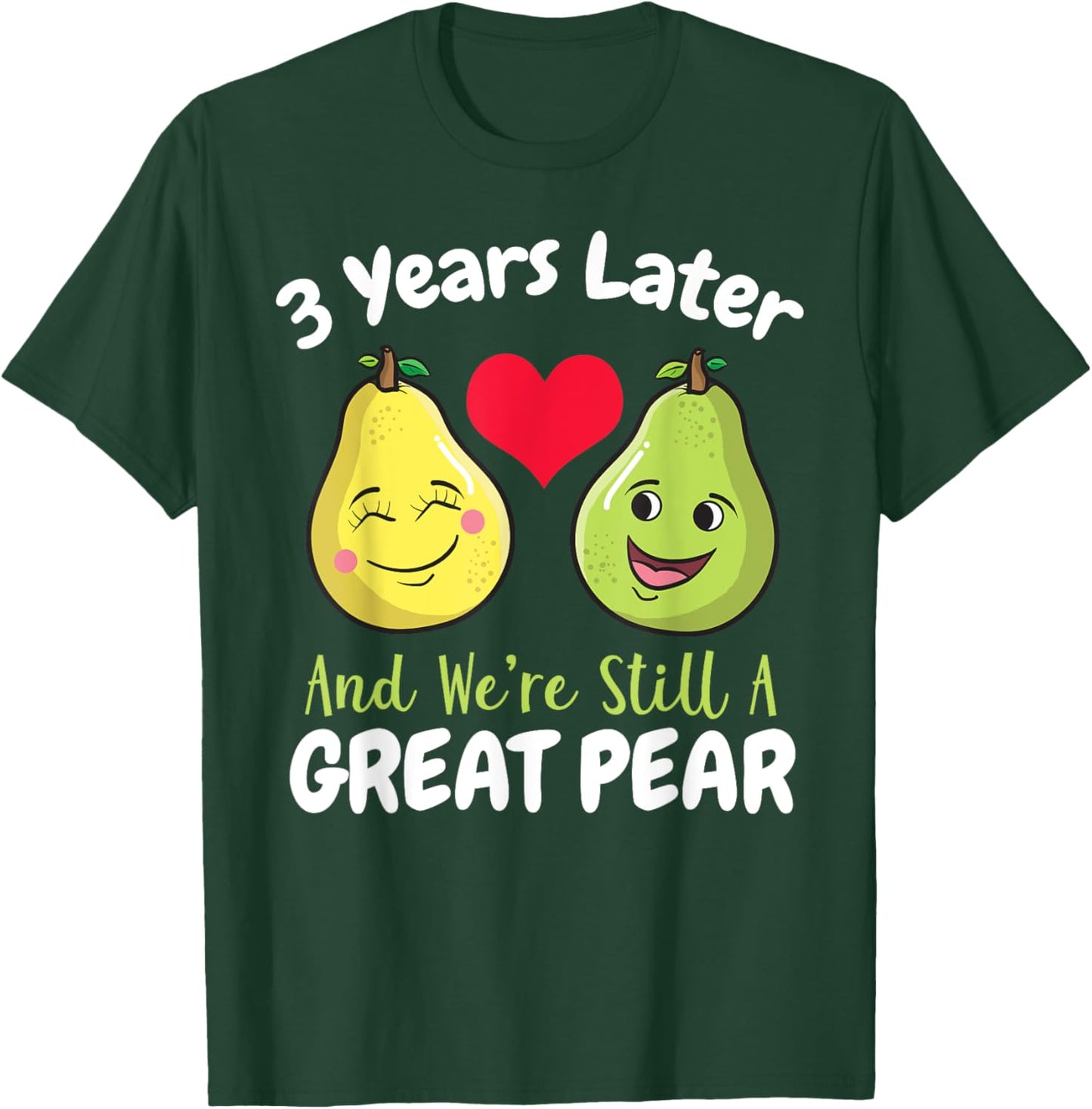 3rd Year Wedding Anniversary Gift Him Couple T-Shirt - T-Shirt | Forest