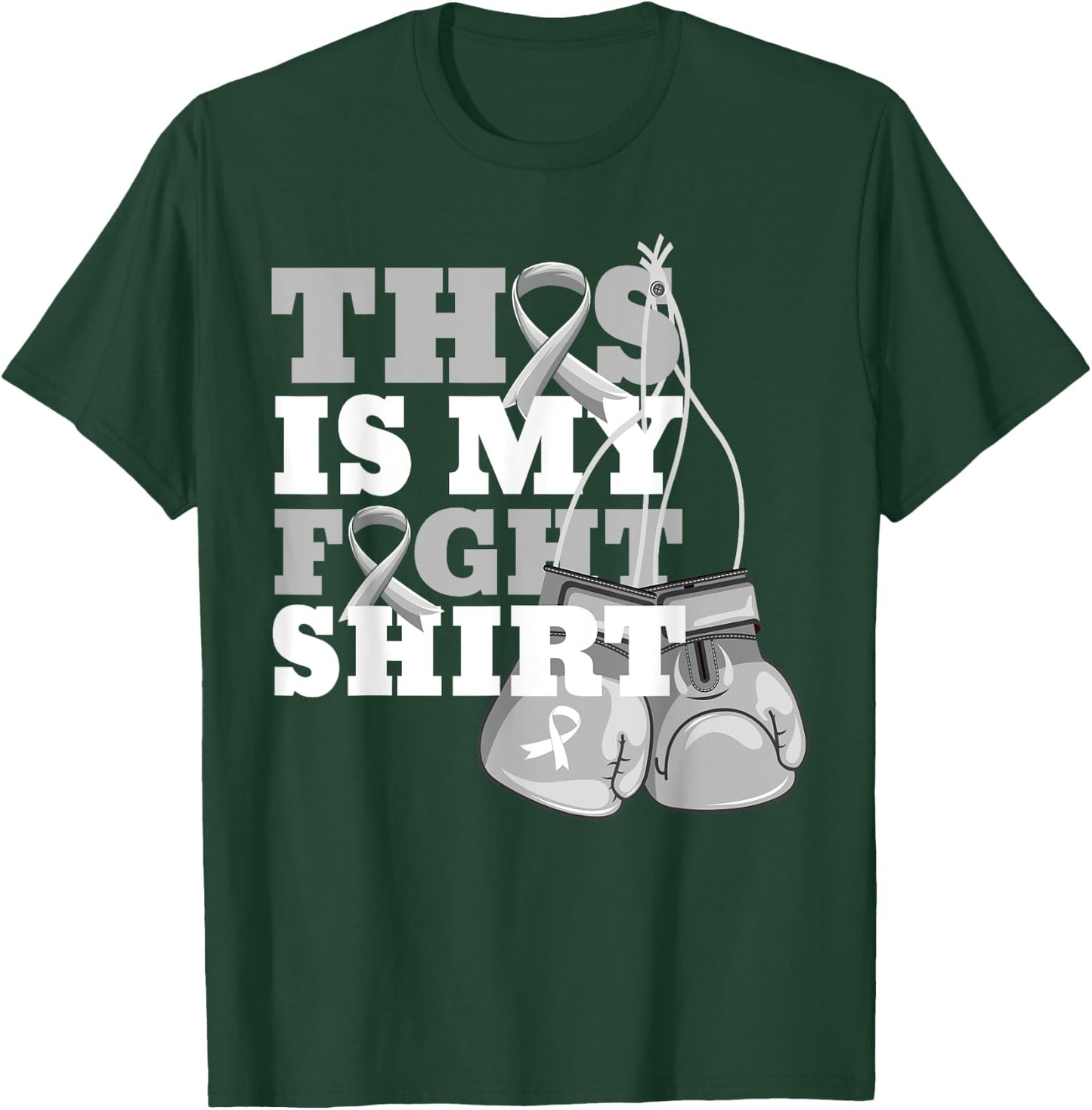 This Is My Fight Shirt Lung Cancer Fighter Support Strong T-Shirt - T-Shirt | Forest
