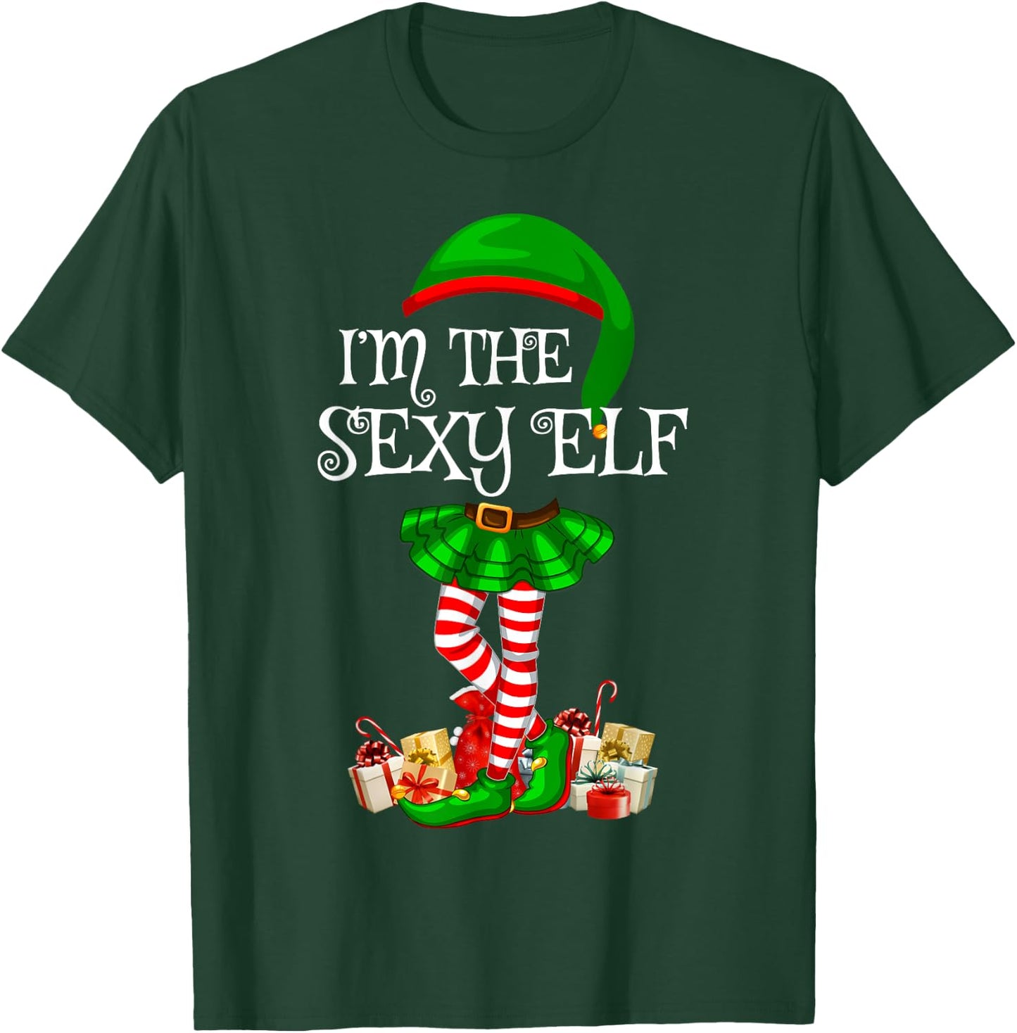 Family Matching Women Girls The Sexy Elf Christmas T-Shirt - T-Shirt | Forest