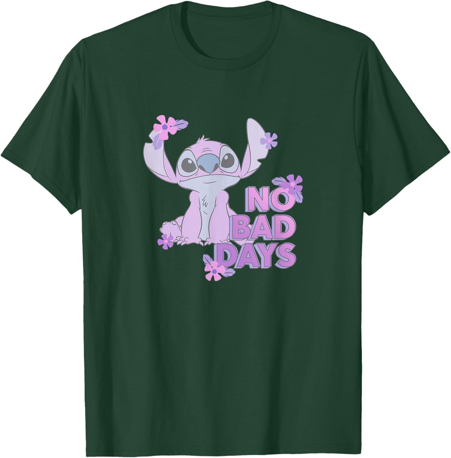 Disney Lilo & Stitch No Bad Days Cute Stitch Chest Portrait T-Shirt - T-Shirt | Forest