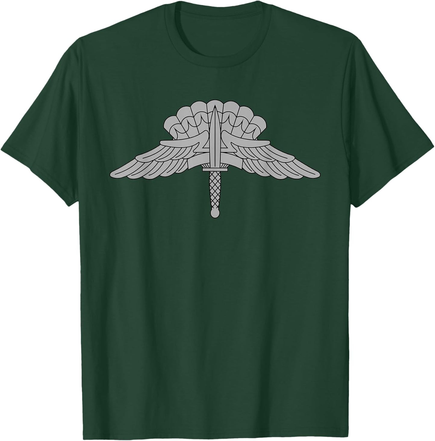 Military Freefall Parachutist Badge - US Army OD Green T-Shirt - T-Shirt | Forest