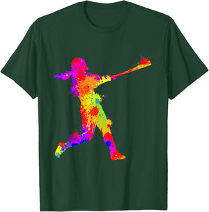 Softball Girl Kids T-Shirt - T-Shirt | Forest