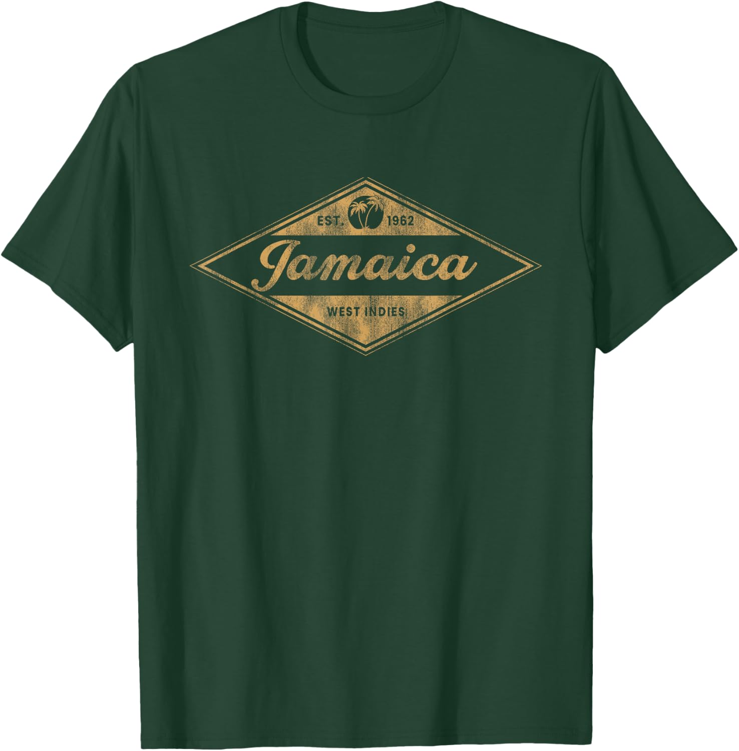 Vintage Jamaica Est 1962 Outfit Jamaica Retro Throwback T-Shirt - T-Shirt | Forest