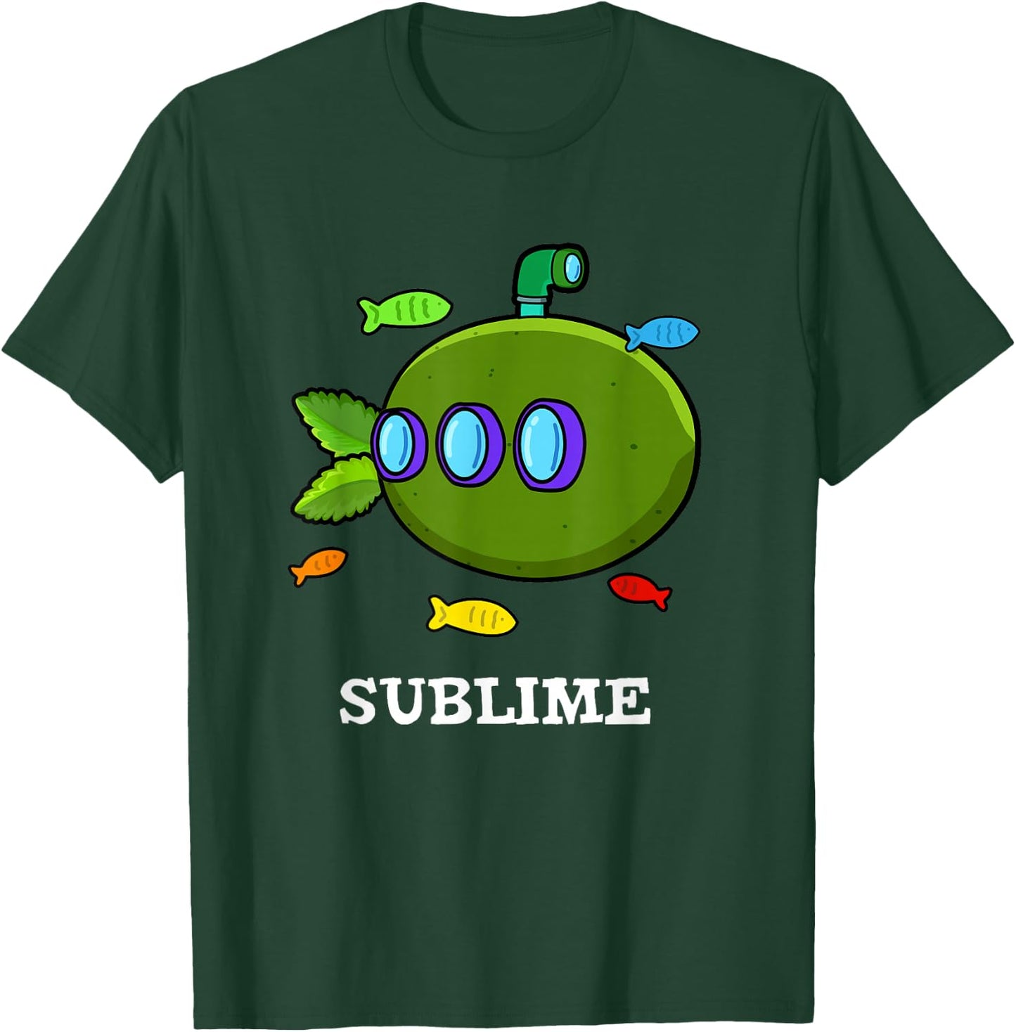 Sub-lime Funny Lime Pun T-Shirt - T-Shirt | Forest