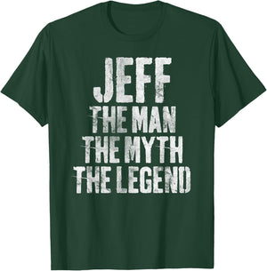 Personalized Shirt Jeff The Man The Myth The Legend T-Shirt - T-Shirt | Forest