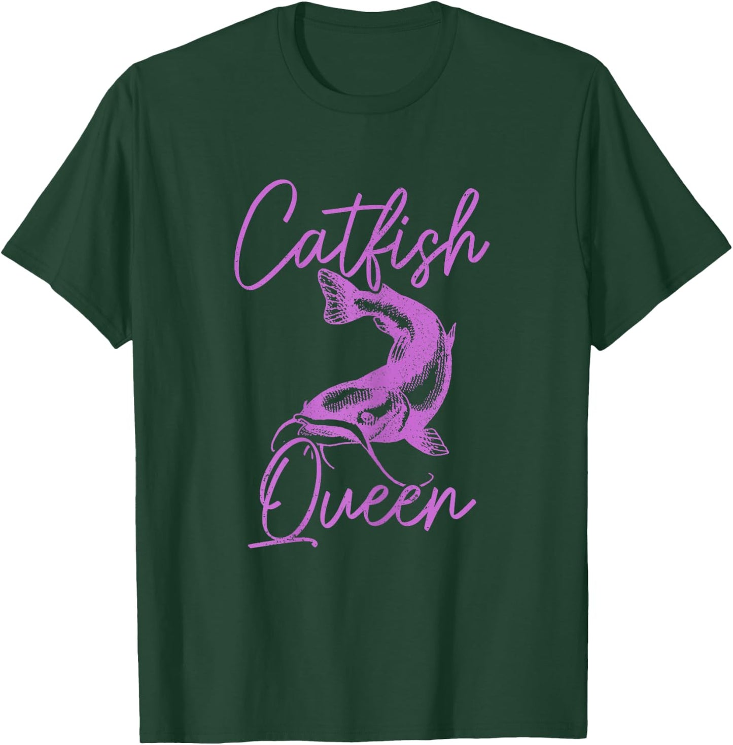 Catfish Queen Catfish Fishing Fisherman T-Shirt - T-Shirt | Forest